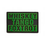 Нашивка PVC/ПВХ с велкро Whiskey. Tango. Foxtror Олива на чёрном